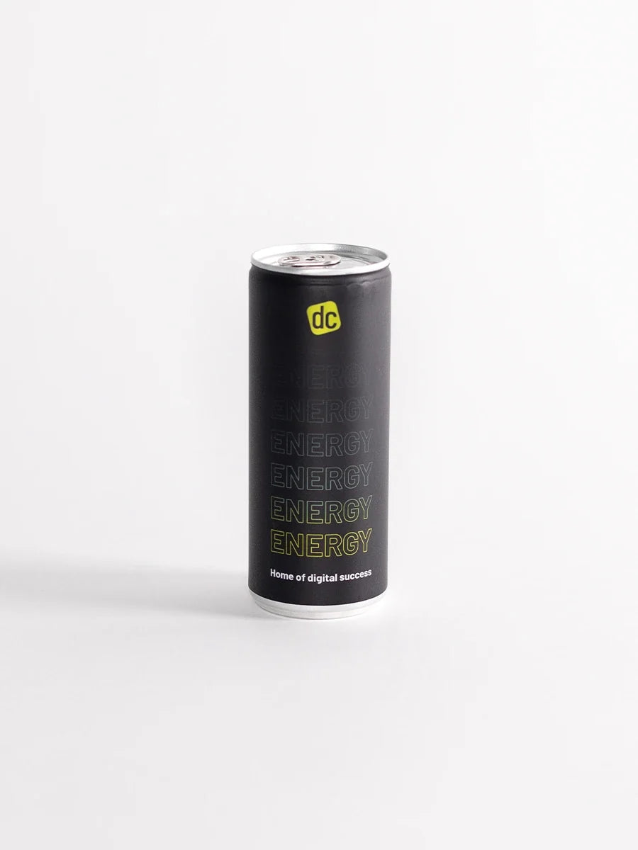 dc Energy Drink, 250ml Dose im dc Design